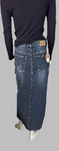 Denim cargo nederdel