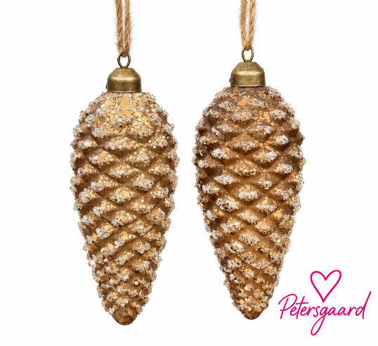Smukke julekogleophæng – Golden/Pearl