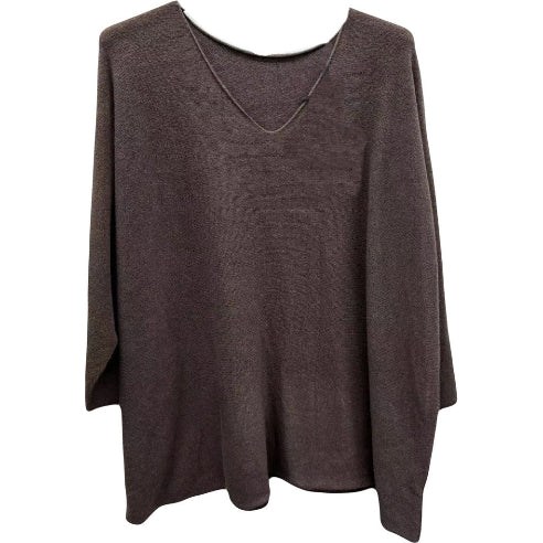 Viskose strik Choko Brun - One Size 40-50