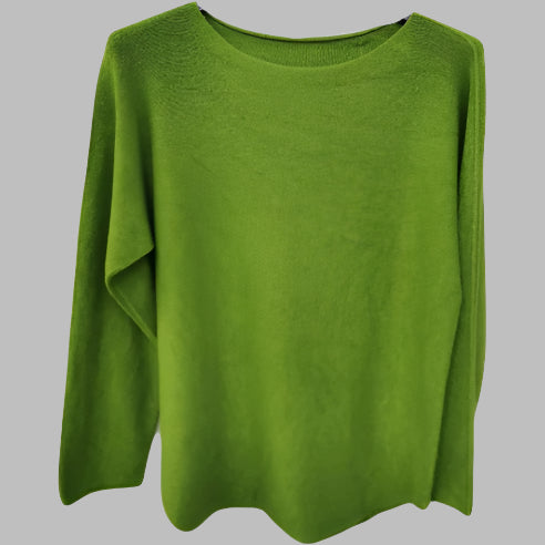 Viskose strik Oliven farve str. 36-42