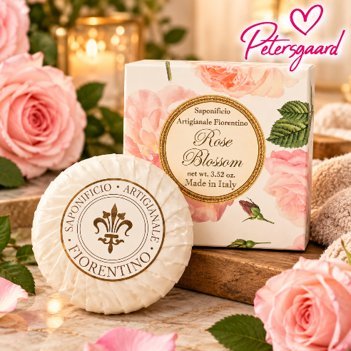 Eksklusiv italiensk rosesæbe – Rose Blossom 100 g