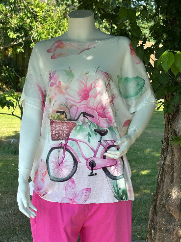 T-shirt med Print - One size 36-44