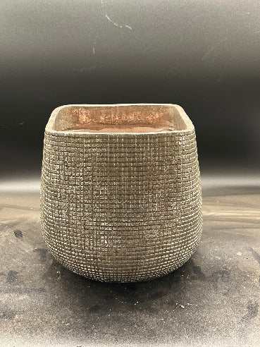 Firkantet metalisk potte