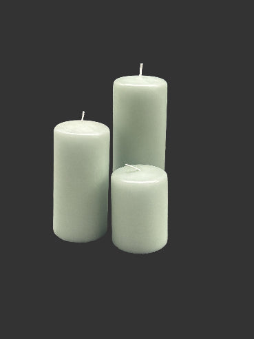 Eucalyptus farvet bloklys fra Diederich – 100 % ren stearin