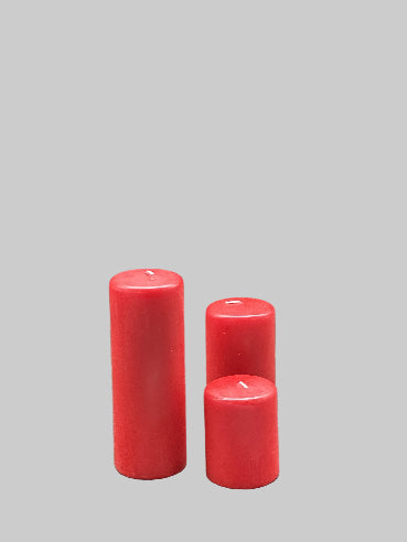 Røde bloklys fra Diederich – 100 % ren stearin