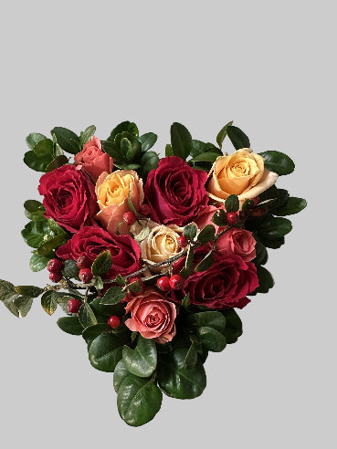 Gravpynt - Hjerte med roser