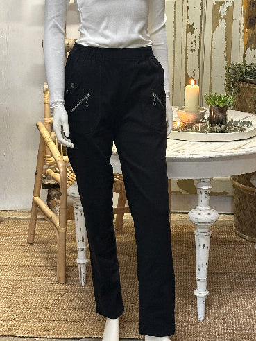 Bukser med foer - Sort