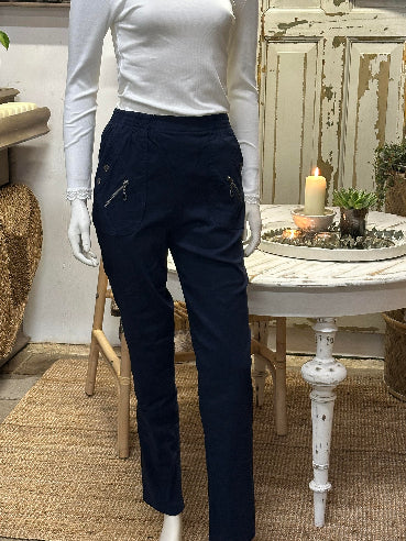 Bukser med foer - Navy