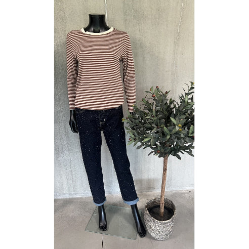 Bluse Beige Melange