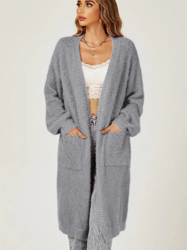 Cardigan i grå - One Size 36-44
