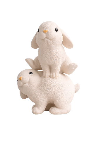 Kaninfigur i keramik