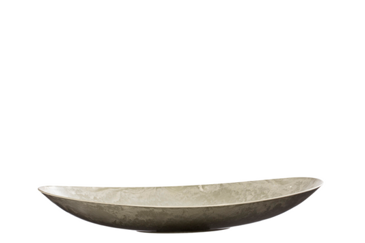 Poly oval fad – oliven 50 × 21 × 7,5 cm