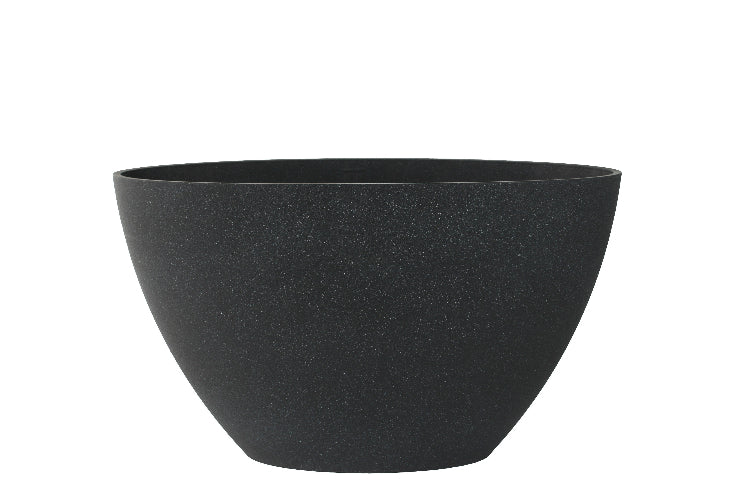 Sort oval krukke