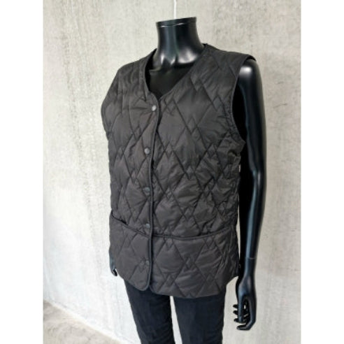 quiltet Vest i sort