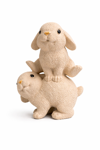 Kaninfigur i keramik