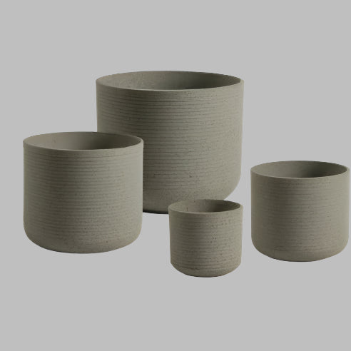 Cement krukker grå meleret