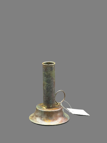 Lysestage i irgrøn metal – 12 cm