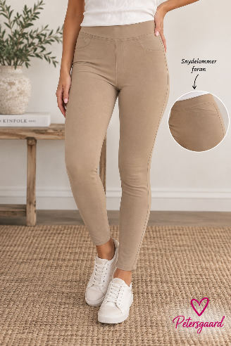 Super stretchy leggings i Beige