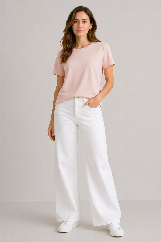 Rosa t-shirt – enkel og lækker 🤍