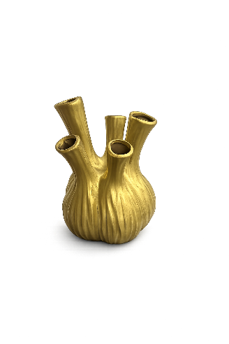 Vase i antik messingfinish – 24 cm