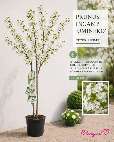 Hvidt Prydkirsebær – elegant forårsblomstring 🤍🌸