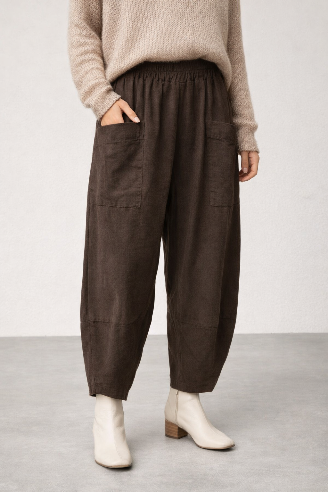 Brune bukser i babyfløjl – one size 36-42