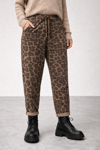 Bukser med  leopardprint - One size 36-42
