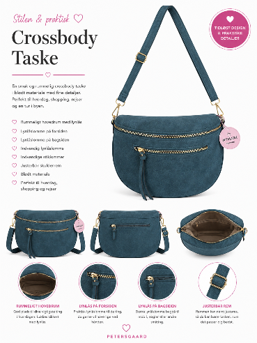 Crossbody taske – Petrolblå