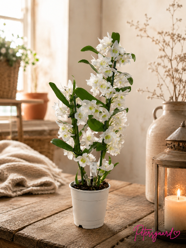 Dendrobium Orkide Hvid