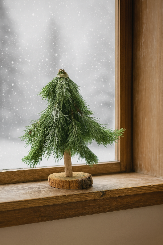 Håndbundet fyrtræ - 45 cm høj