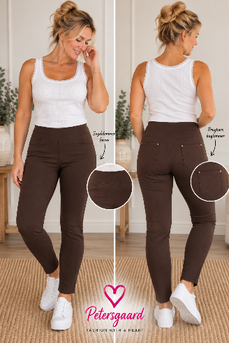 Super stretchy leggings i Brun