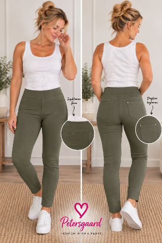 Super stretchy leggings i Khaki