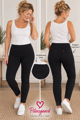 Super stretchy leggings i Sort