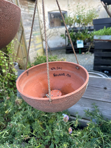 Ampel i naturfarve med dræn
