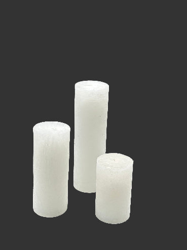 Hvide Bloklys i ren stearin