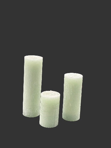 Eucalyptus farvet Bloklys i ren stearin