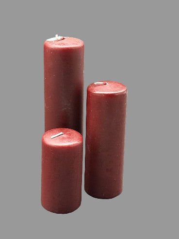 Bordeaux bloklys fra Diederich – 100 % ren stearin