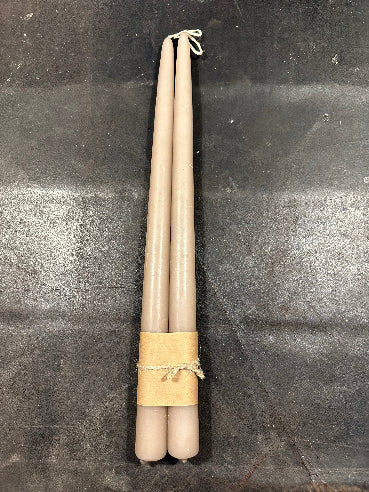 Beige stagelys fra Diederich - 40 cm (sæt med 2 stk)