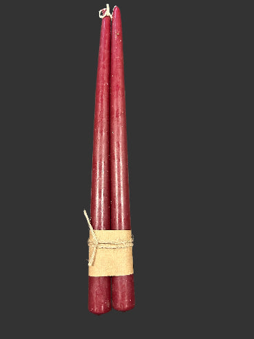 Bordeaux stagelys fra Diederich - 35 cm (sæt med 2 stk)