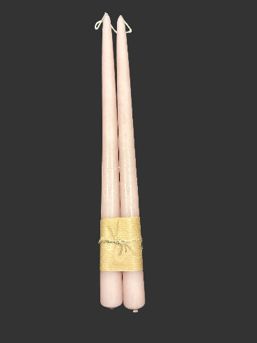 Rosa stagelys fra Diederich - 40 cm (sæt med 2 stk)