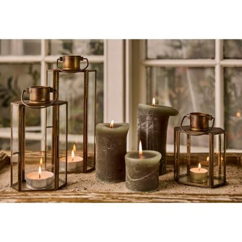 Rustik grøn bloklys