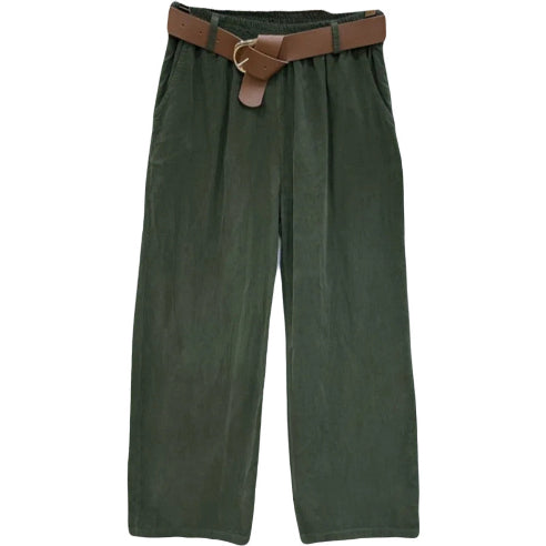 Khaki Bukser i Babyfløjl - One size 36-44