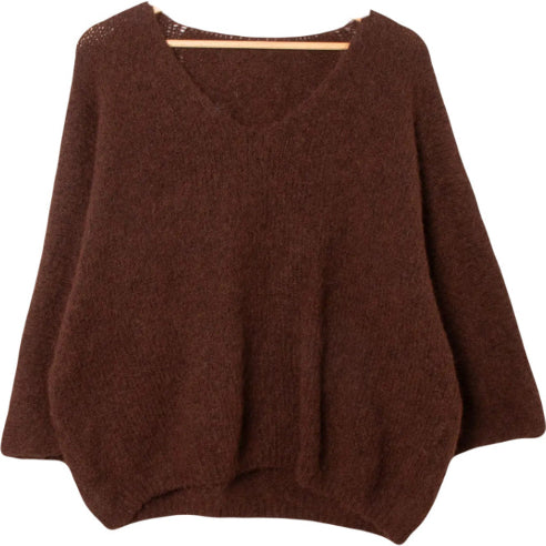 Choko Brun Blød strik – Onesize 36–44