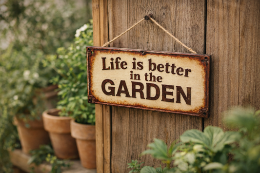 Skilt - Life Is Better In The Garden