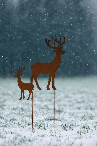 Rensdyr i rust på spyd