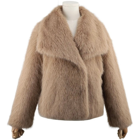 Jakke Fake fur – camel