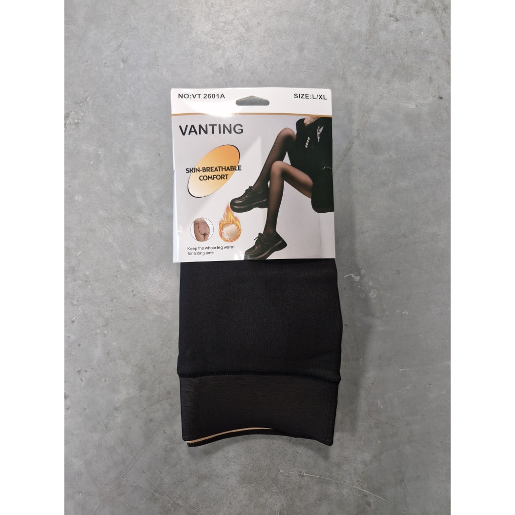 Thermo/Fleece leggins i sort
