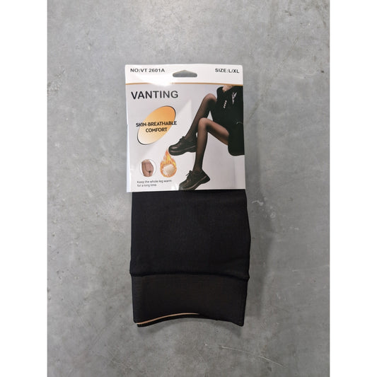 Thermo/Fleece leggins i sort