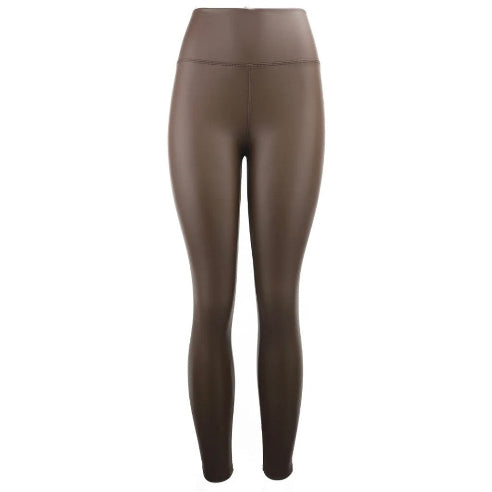 Coated leggings med fleece - Brun (marron)