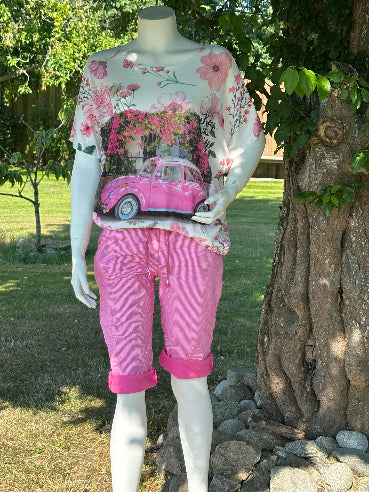 T-shirt med Print - One size 36-44